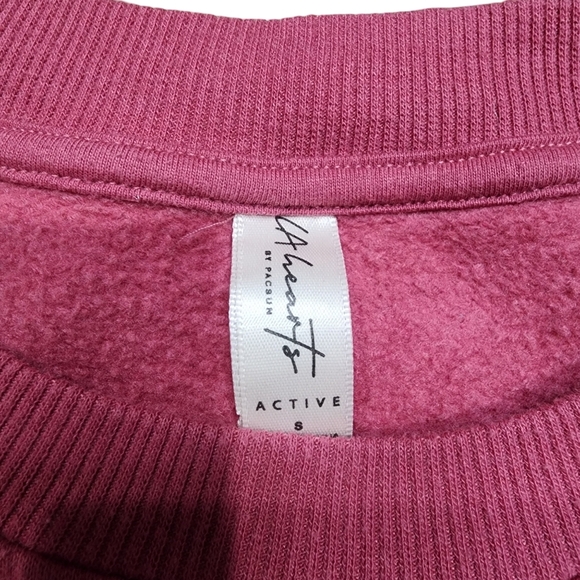 LA Hearts by Pacsun Beverly Hills Pink Cropped Sweatshirt Pullover Size … - Picture 4 of 8